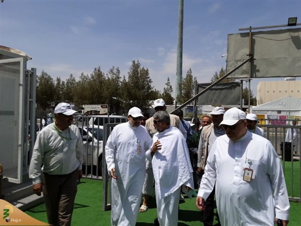 دیدار رئیس سازمان حج و زیارت و رئیس شرکت مطوفی حجاج ایرانی در عرفات 